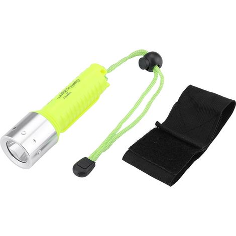 Lampe torche étanche portable en alliage d'aluminium pour plongée, avec dragonne, usage extérieur (1/5)