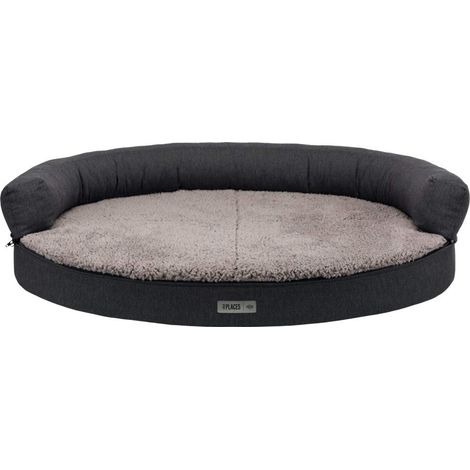 Canapé orthopédique pour Chien Vital Sofa Bendson Ovale 100 × 80 cm Gris foncé/Gris Clair 38272