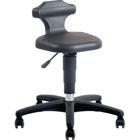 Sgabello girevole interstuhl Flex ruote schiuma integrale nero - 9408-2000