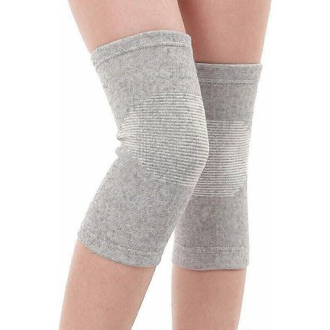 Genouillères One Compress Bamboo - Soutien et soulagement articulaires de qualité supérieure  Fibre de bambou naturelle, grise, compression élastique  Idéales pour le sport et la récupération (1/4)