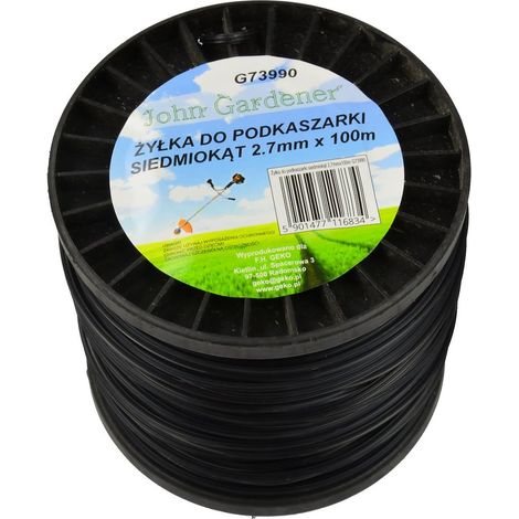 Hilo desbrozadora heptágono de 2,7 mm x 100 m (24)