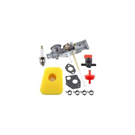 Carburador 299437, 297599 y juntas, filtros de combustible y filtros de aire adecuados para motores Briggs & Stratton 130201, 130202, 130207, 130212, 130231, 130232, 130251, 130252, 130292, 130297, 13