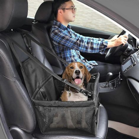 Siège auto rehausseur portable amélioré pour chiens avec laisse de sécurité, capacité de poids de 13,6 kg. (1/5)