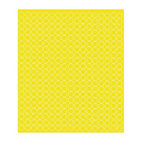 Pegatinas circulares de 1 cm, pegatinas circulares con puntos, 357 piezas, amarillo brillante