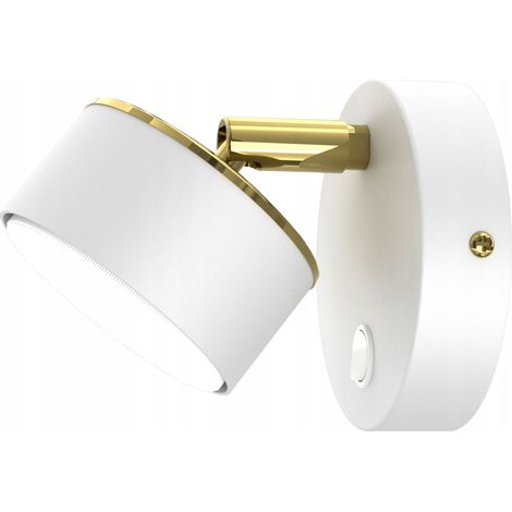LÁMPARA DE PARED PLAFÓN FOCO ORO BLANCO GX53 LÁMPARA LED PULIDA (1/5)