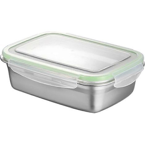 Boîte à lunch isotherme en acier inoxydable avec couvercle hermétique, idéale pour la maison et le bureau (verte, 550 ml)-16.5126cm (1/3)