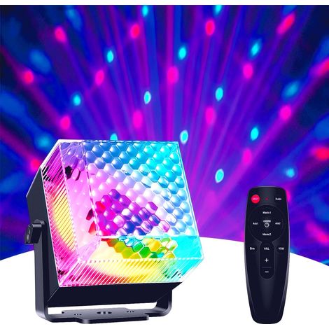 Mini lumières disco de fête, stroboscope LED à 6 couleurs activé par le son avec télécommande pour fête à la maison, anniversaire, Noël (1/5)
