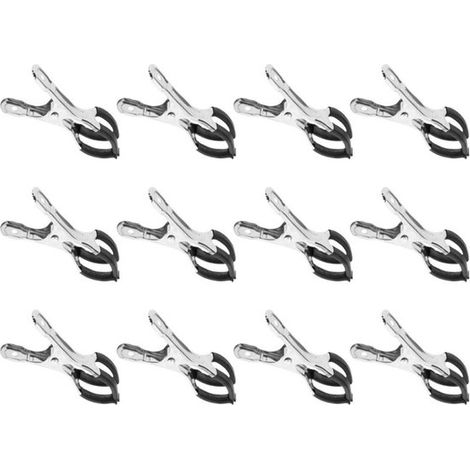 12 clip metalliche - per coperture per piscine - clip di fissaggio con pellicola protettiva - clip per piscine fuori terra - morsetti robusti per la fotografia - panno impermeabile - Blu (1/5)
