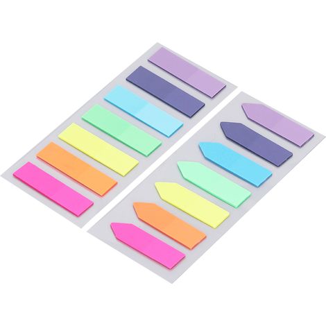 10 Packs Marqueurs Index Adhésifs Déchirables Réutilisables 7 Couleurs Têtes Plates Flèches 2 Styles PET Notes Auto-Collantes (1/5)
