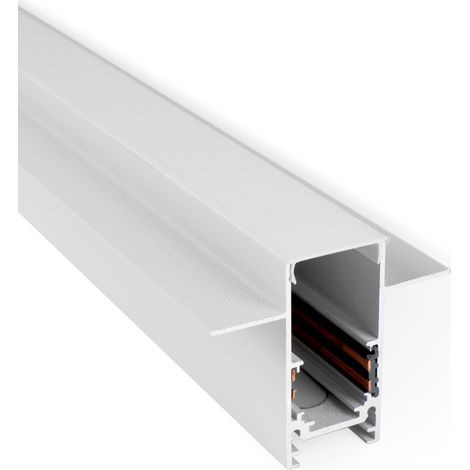 Carril Magnético 20mm Empotrable - 48V - 2 Metros - Blanco (1/5)