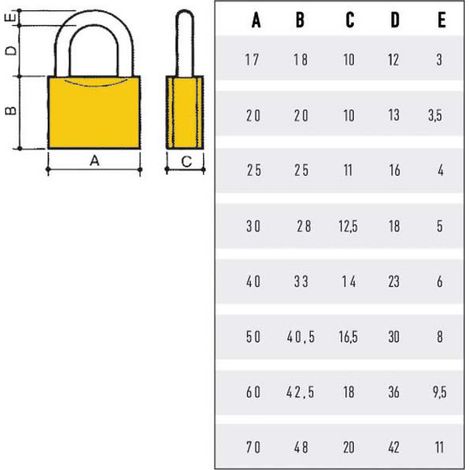 Cadenas en laiton de 25 mm Puissant
