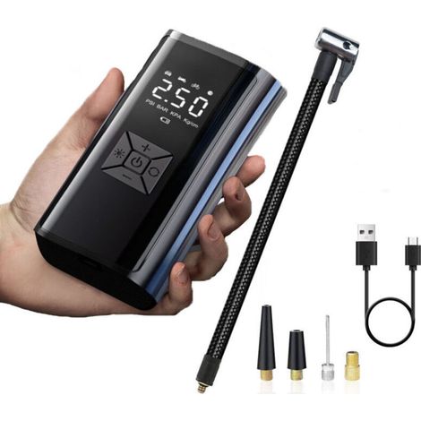Compresseur d'air électrique sans fil rechargeable pour voiture, vélo, ballon, gonfleur de pneus