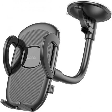 Support de téléphone pour pare-brise avec ventouse – Rotation à 360° – Compatible avec les smartphones de 4,7 à 7 pouces – Noir (1/5)