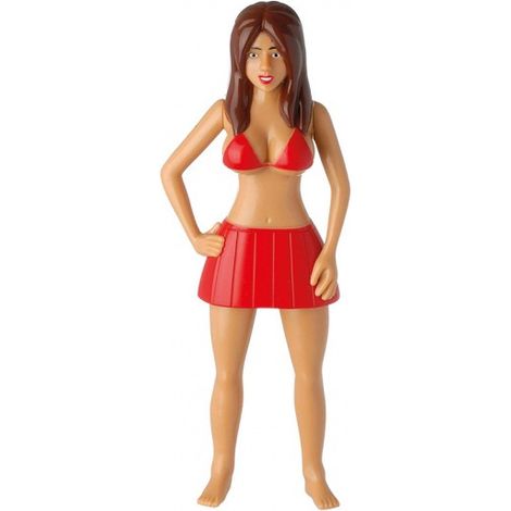 Flaschenöffner - I-Total - Beach Girl - Plastik - Beige/Rot - 20 x 4 x 8 cm