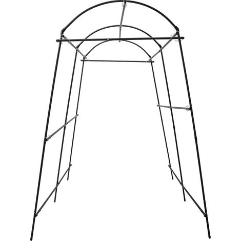 Enrejado de jardín, ancho ajustable, construcción de metal resistente, negro. (1/2)