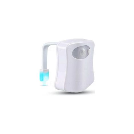 Luz nocturna inteligente para inodoro con sensor de movimiento, 16 colores, resistente al agua, retroiluminación LED, 1 unidad - Crezuo