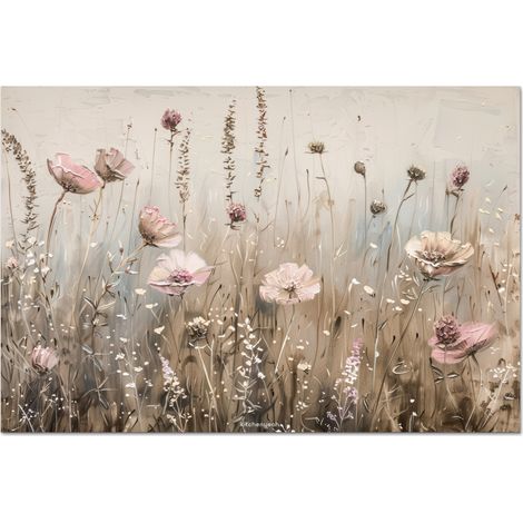 CRÉDENCE DE CUISINE Fleurs - Beige - Fleurs sèches 60x40 (1/5)
