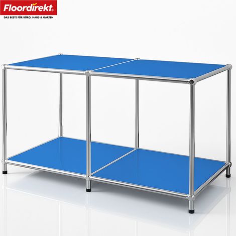 Metallregal Concept Epure MK-016 Sideboard & Ablageregal mit offenen Flächen Blau