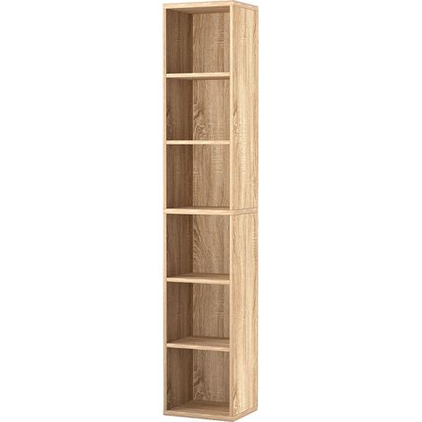 Levede Bookcases Book Shelf Shelving Storage Unit Slim Wood Office Home Wood