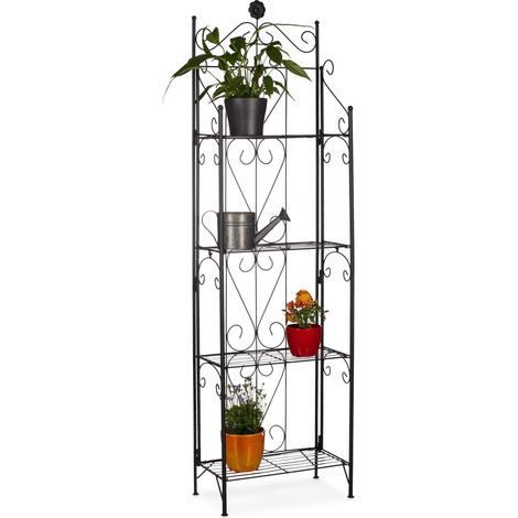 Estanteria para plantas de metal con 4 estantes