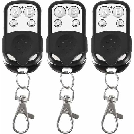 Set of 3 universal remote controls for automatic doors, 315 MHz frequency, fixed code, 4 buttons, for up to 4 doors. MUMU