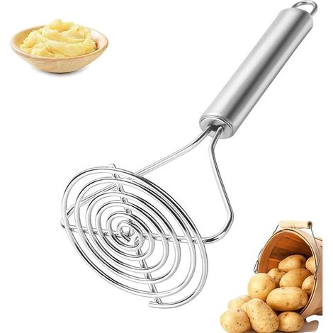 Presse manuelle en acier inoxydable, accessoires professionnels, ustensiles de cuisine multifonctions, broyeur pour fruits et légumes (304) (1/3)