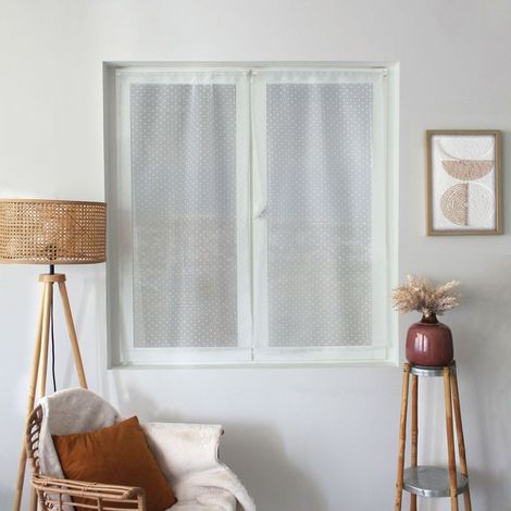 Paire de Voilages "Lolita" 60x120cm Blanc