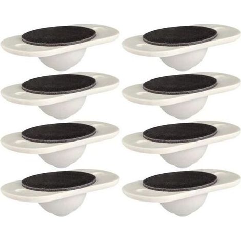 Roulettes pivotantes auto-adhésives, mini roulettes mignonnes Roulettes pivotantes en plastique solide Roulettes de meubles à 360 ° 8 pièces (1/5)