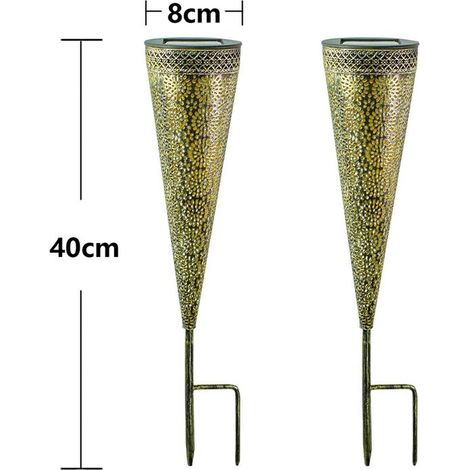 Faro da giardino a cono ad energia solare per esterni