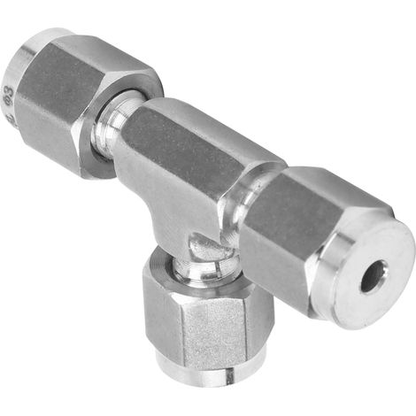 Raccord en T à compression, égal, en acier inoxydable 316, forgé à la matrice, pour tube 3 mm, modèle SS-600-3Ф3 (1/5)