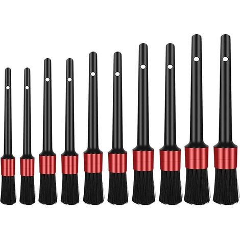 10-teiliges Detailbürsten-Set, Autopflegebürsten, Reinigungsbürsten für Autos und Motorräder, Autowaschbürste für die Innen- und Außenreinigung (1/5)