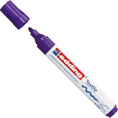 EDDING Marcador permanente especial tela 4500 punta conica trazo 3mm violeta