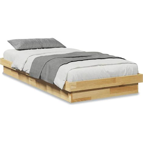 Maison Exclusive - Struttura Letto Senza Materasso 75x190 cm in Legno di Rovere (1/5)