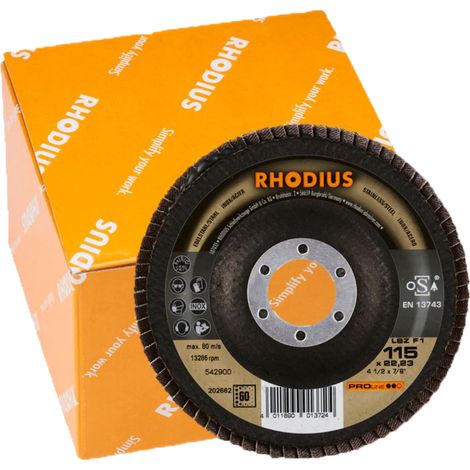 Disco abrasivo lamellare 115 mm K60, 10 pezzi.
