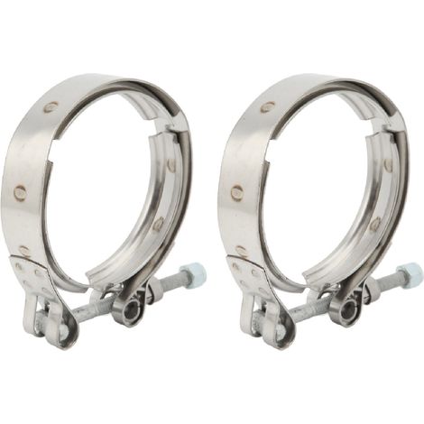 2 colliers de serrage en V pour sortie d'échappement turbo, référence 3903652, compatibles avec les moteurs Dodge Cummins 5.9L 6BT (1989-2002) (1/5)