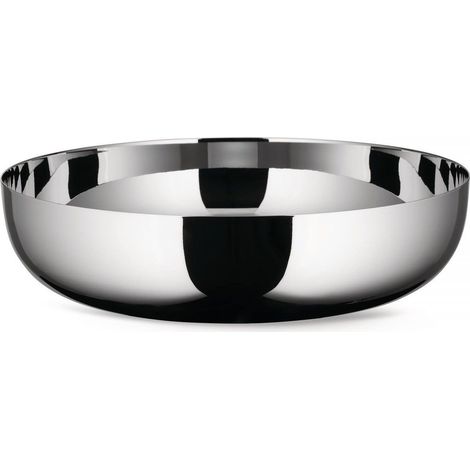 Alessi Misa JM15 Salatschüssel aus Poliertem Stahl 24 cm 2,3 Liter