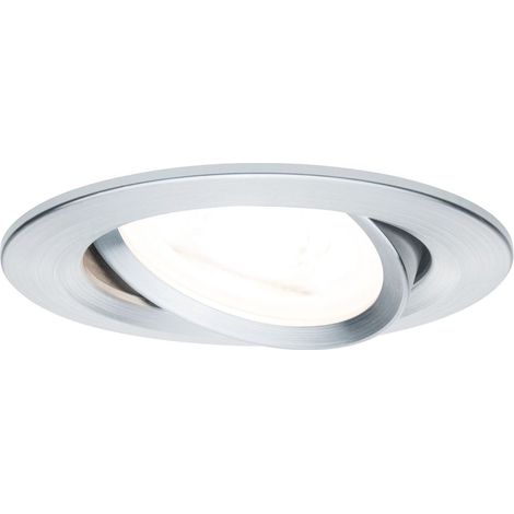 Paulmann 93640 Nova Faretto da Incasso Rotondo, In Alluminio, Senza Lampadina Max. Faretto da Incasso da Soffitto, 35 W, Gu10, In Alluminio, Tornito (1/5)