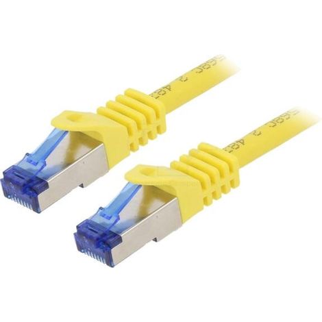 Cable reseau RJ45 male S-FTP Cat 6a jaune - 2m