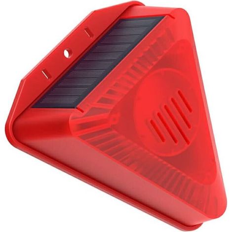 Aboiement de chien sirène avec capteur lumière – Alarme 129 dB – 6 LED clignotantes – Étanchéité IP65 – Batterie rechargeable 3,7V 400mAh