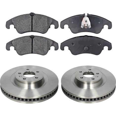 KIT FRENI ANTERIORI compatibile con AUDI Q5 (8RB) - DISCHI + PASTIGLIE OEM: FDB4044,FDB4908 / 18456 /SOSTITUZIONE DIRETTA/BASSA POLVERE/SILENZIOSO