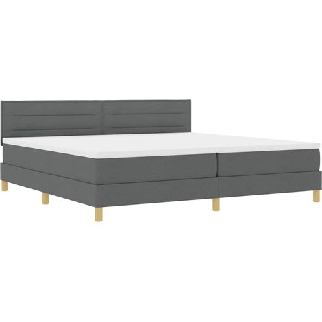 Maison Exclusive - Letto a Sorgente LED Grigio scuro 200 x 200 cm Tessuto (1/5)
