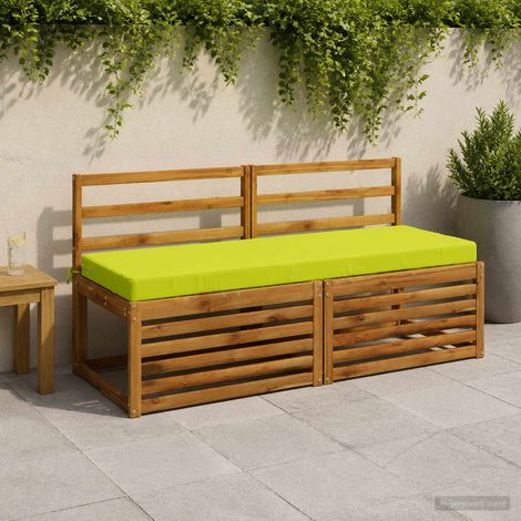 vidaXL Cojín de banco SOEST 100% Poliéster Verde brillante. (1/5)