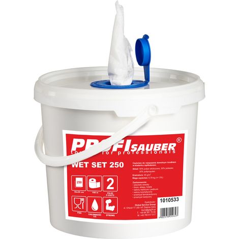 ProfiSauber WET SET 250 Feuchttücher im Eimer mit Spender (1/3)
