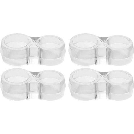 12 Pieces Transparent Silicone PVC Door Stops Anti-Door Handle Protectors and Wall and Furniture Protectors (1/5)