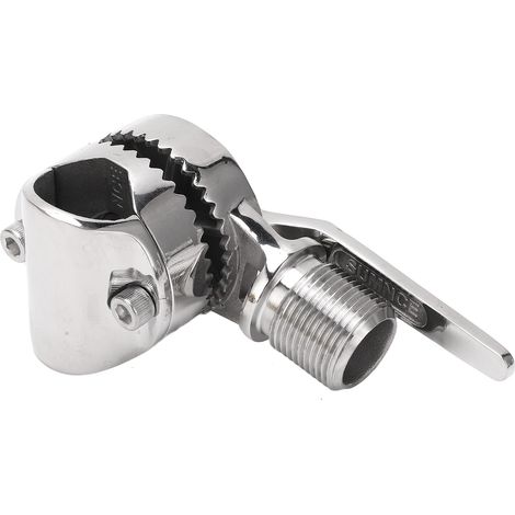 Support VHF Antenne Support Inox 316 Orientable Crémaillère pour Barre 7/8 à 1 Pouce, Fixation Universelle Marine (1/5)
