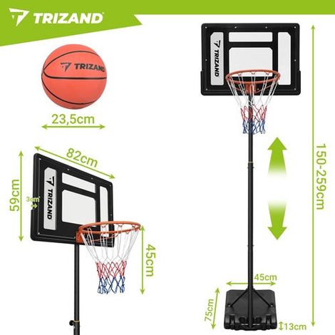 Adjustable Basketball Hoop with Backboard and Ball (1/5)