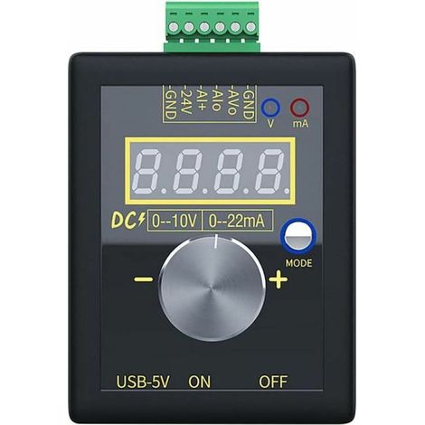 - Générateur de Signal 0-10V / 0-4-20MA Courant et Tension Signal de Signal analogique Batterie de Lithium intégrée pour PLC Panneau Débogage Noir (1/5)