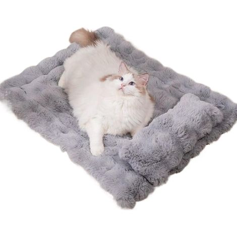 Cat Mat Bed,Soft Mattress with Detachable Pillow,Large Cat Bed (1/5)