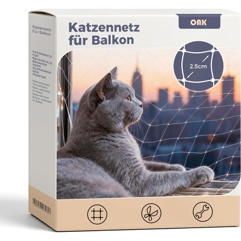filet chat balcon, filet de protection chat, Nylon Forte résilience, filet anti oiseaux, filets pour jardin, filet oiseaux, filet anti pigeon filet protection pis (4X3m/transparent,4X3m/transparent) (1/5)