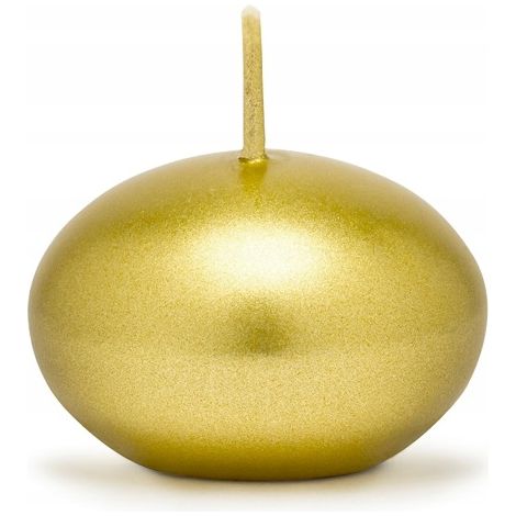 Schwimmkerze, metallisch, gold, 4 cm, 1 Stück. (1/5)